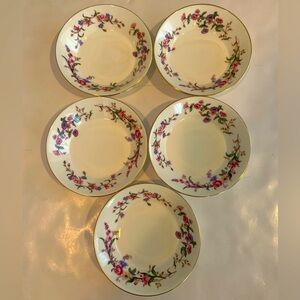 Vintage Wedgwood Bone China England Devon Sprays Berry Sauce/Dessert Bowls